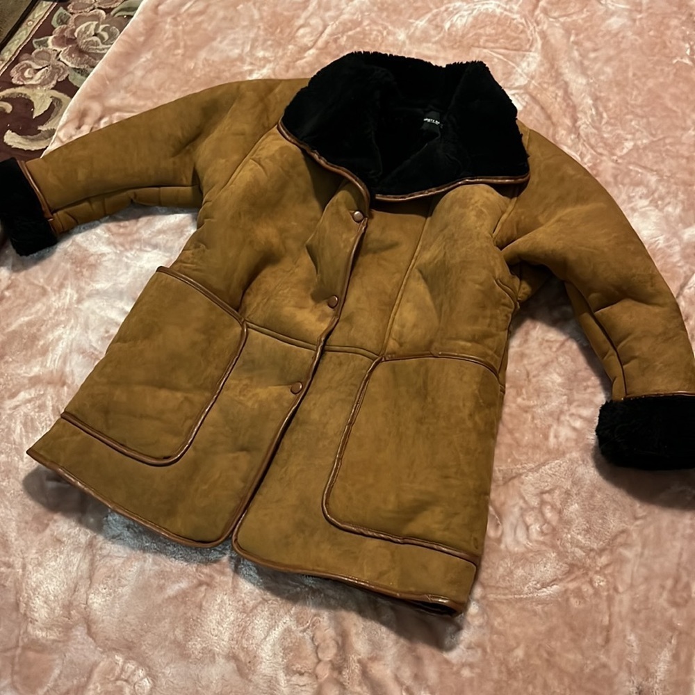 Nasty Gal shearling faux suede jacket